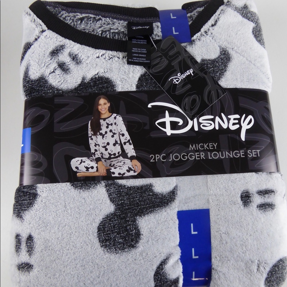 Disney Mickey Mouse 2 Pc. Jogger Lounge Set Ultra Soft Fleece Sleepwear NWT